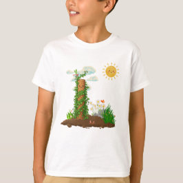 Sunny Pun Garden Climbing Plant Totem Kids T-Shirt