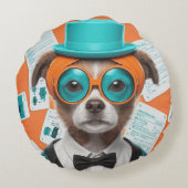 Sunny Puppy Round Pillow Rundes Kissen (Rückseite)