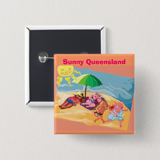 Sunny Queensland Button (Vorne & Hinten)
