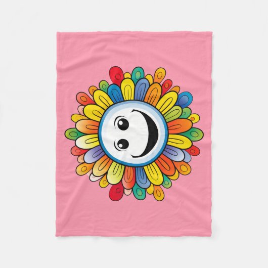 Sunny Ray Flower Fleecedecke (Vorderseite)