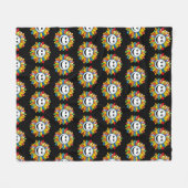 Sunny Ray Flower Fleecedecke (Vorderseite (Horizontal))