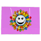 Sunny Ray Flower Große Geschenktüte (Rückseite)