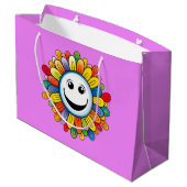 Sunny Ray Flower Große Geschenktüte (Rückseite Schrägansicht)