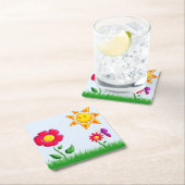 SUnny   Rechteckiger Pappuntersetzer (Vor Ort)