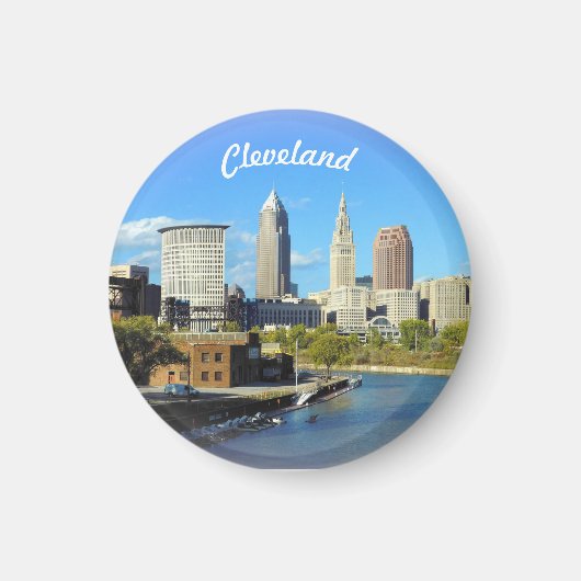 Sunny River View Cleveland Magnet (Vorne)
