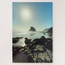 Sunny Rugged Coastal Beach Foto Puzzle