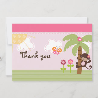 Sunny Safari Girl Monkey Kinderdusche Danke