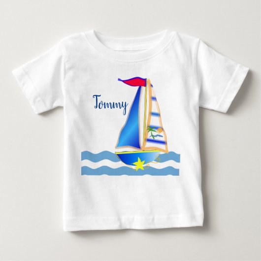 Sunny Sailing Day Baby T-shirt (Vorderseite)