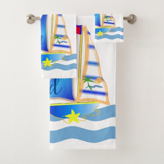 Sunny Sailing Day Badhandtuch Set (Insitu)