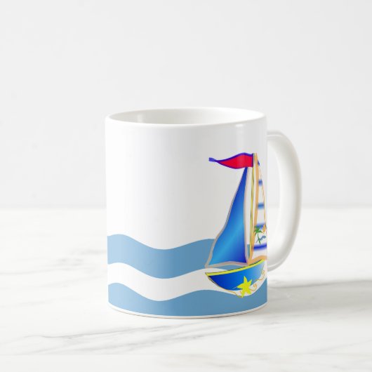 Sunny Sailing Day Kaffeetasse (VorderseiteRechts)