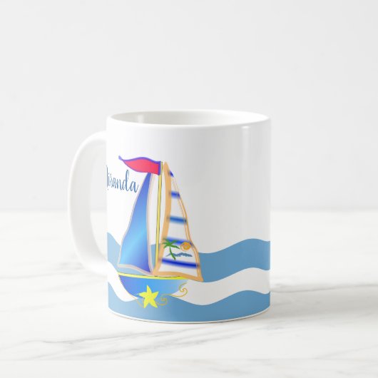 Sunny Sailing Day Kaffeetasse (Vorderseite Links)