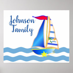 Sunny Sailing Day Poster