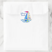 Sunny Sailing Day Runder Aufkleber (Tasche)