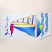 Sunny Sailing Day Strandtuch (Vorderseite)