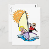 Sunny Sailing Postkarte (Vorne/Hinten)