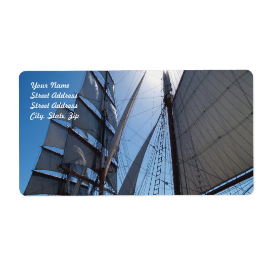 Sunny Sails BackShipping Label (Vorne)