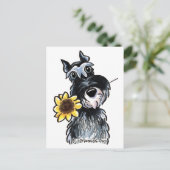 Sunny Schnauzer Classic Postkarte (Stehend Vorderseite)