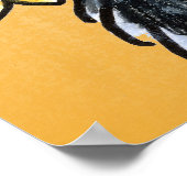 Sunny Schnauzer Sonnenblume Off-Leash Art™ Zeichne Poster (Ecke)