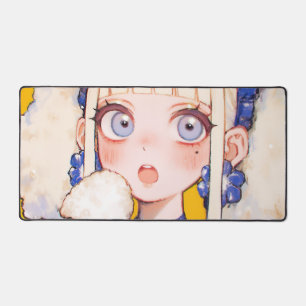 Sunny Scoop Anime Girl mit Vanilla Club Schreibtischunterlage