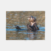 Sunny Sea Otter Fleecedecke (Vorderseite (Horizontal))