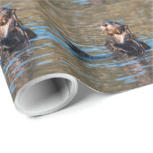 Sunny Sea Otter Geschenkpapier (Rolleneckpunkt)