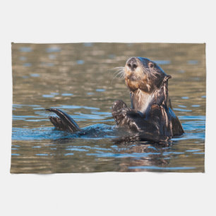 Sunny Sea Otter Geschirrtuch