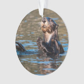 Sunny Sea Otter Ornament (Vorderseite)