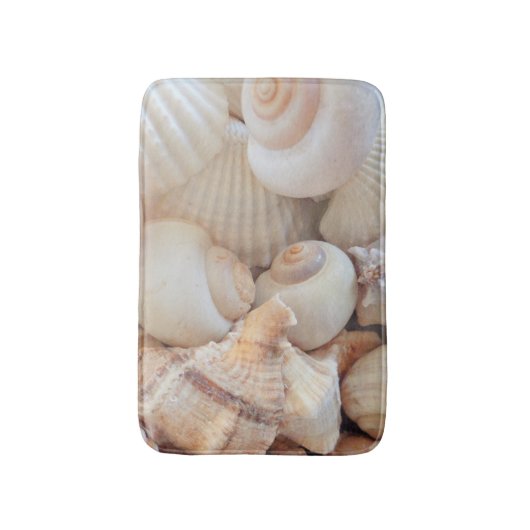 Sunny Seashells Bath Mat Summer Beach Exotische Mu Badematte (Vorderseite Vertikal)
