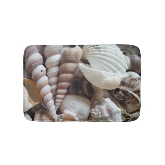 Sunny Seashells Bath Mat Summer Beach Exotische Mu Badematte (Vorderseite)