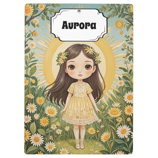 Sunny Serenade Personalisiert Klemmbrett (Rückseite)