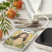 Sunny Serenade Personalisiert Schlüsselanhänger (Vorderseite rechts)