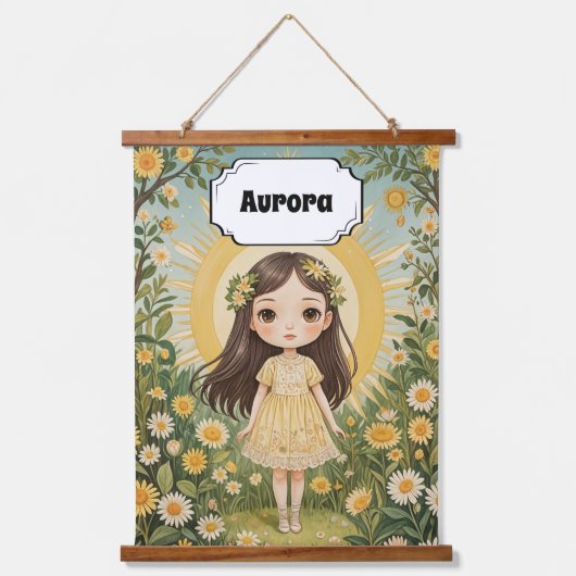 Sunny Serenade Personalisiert Wandteppich Mit Holzrahmen (Vorderseite)