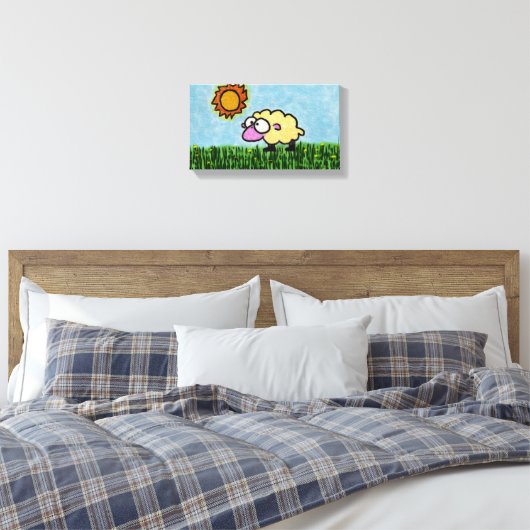 Sunny Sheep Leinwanddruck (Insitu (Schlafzimmer))