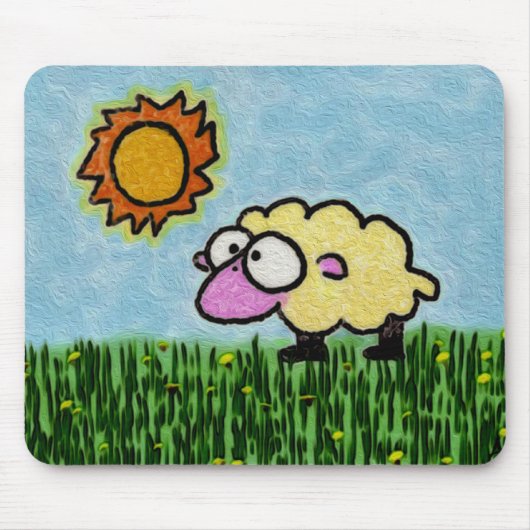Sunny Sheep Mousepad (Vorne)