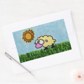 Sunny Sheep Rechteckiger Aufkleber (Umschlag)