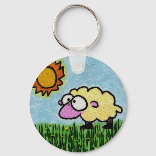Sunny Sheep Schlüsselanhänger (Vorderseite)