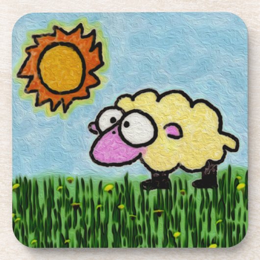 Sunny Sheep Untersetzer (Vorderseite)