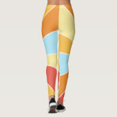 Sunny Shiny Sun Rays Design Leggings (Rückseite)