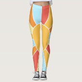Sunny Shiny Sun Rays Design Leggings (Vorderseite)