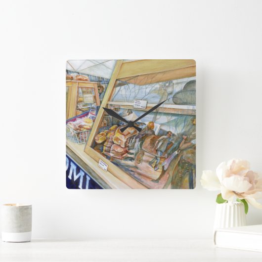 Sunny Side of Insanity Quadratische Wanduhr (Zuhause)