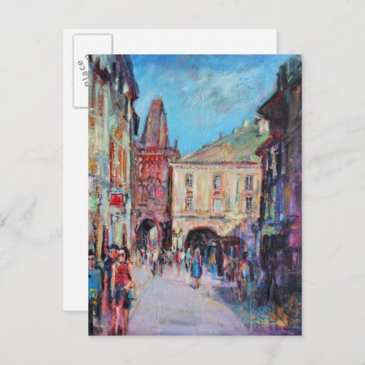 Sunny Side Prag Postkarte (Vorne/Hinten)