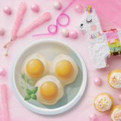 Sunny Side up Eggs Design Pappteller (Party)