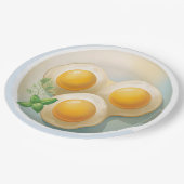 Sunny Side up Eggs Design Pappteller (Schrägansicht)