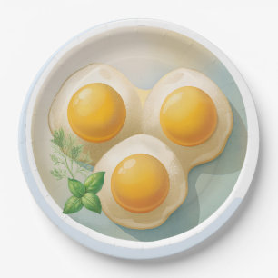 Sunny Side up Eggs Design Pappteller