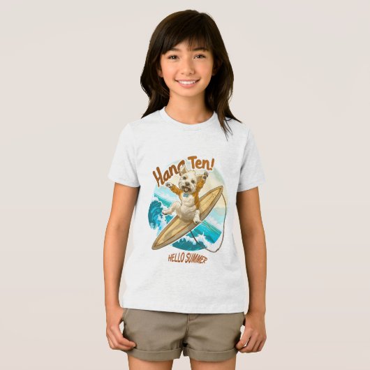 Sunny Skater Pup Tri-Blend Shirt (Vorderseite Voll)