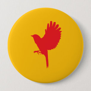 Sunny Sky Bird Buttons - Gelbe Silhouette