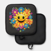 Sunny Smiles Topflappen (Vorderseite/Rückseite)