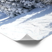 Sunny Snowy Mountain Custom Foto Poster (Ecke)