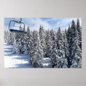 Sunny Snowy Mountain Custom Foto Poster (Vorne)