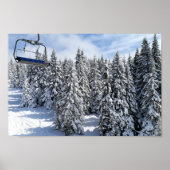 Sunny Snowy Mountain Custom Foto Poster (Vorne)